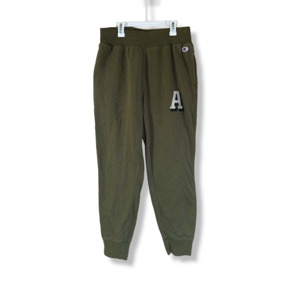 Champion Army Green Highwaisted Pull On Thick‎ Joggers Womens Sz Large
